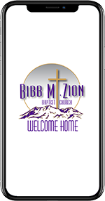 mobile phone displaying Bibb Mt Zion Church Logo